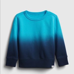Gap toddler recycled dip dye crew neck sweatshirt